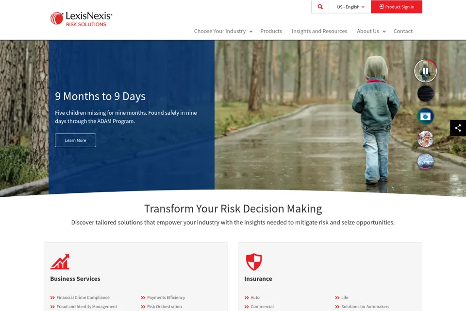 Aperçu de la landing page