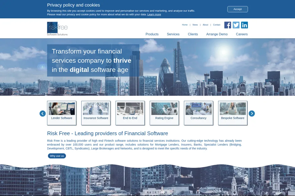 Aperçu de la landing page