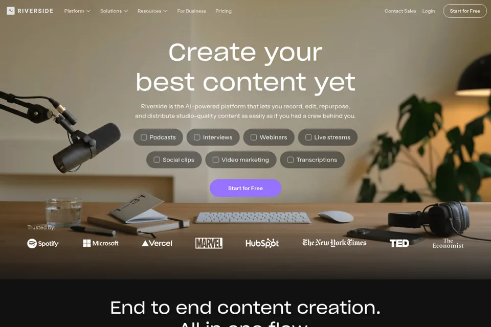 Landing page preview