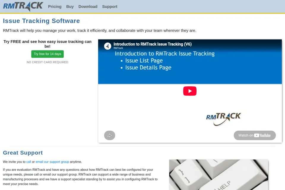 Aperçu de la landing page