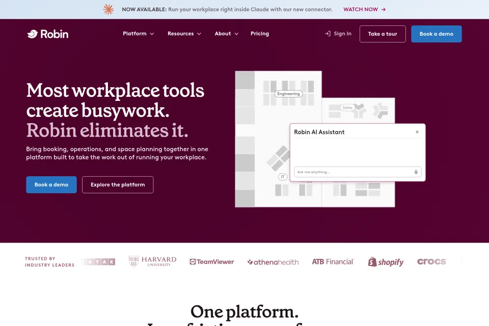 Aperçu de la landing page