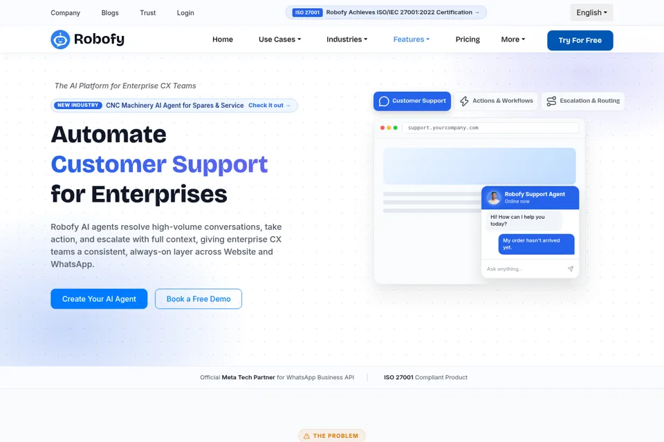 Aperçu de la landing page