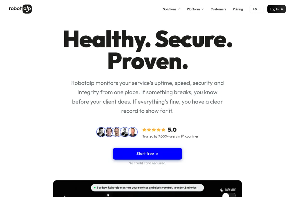 Landing page preview
