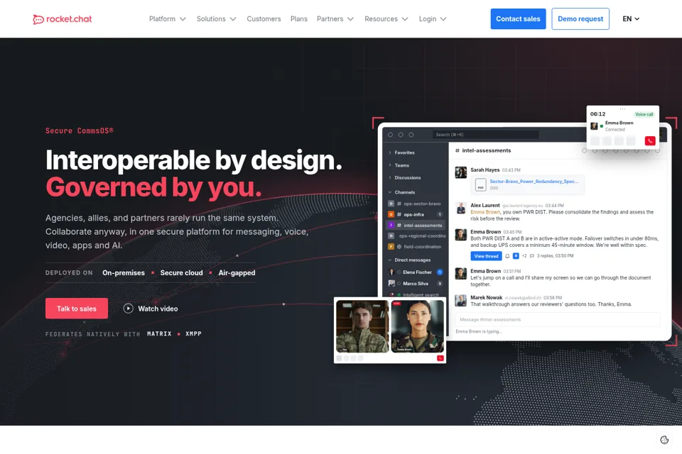 Aperçu de la landing page