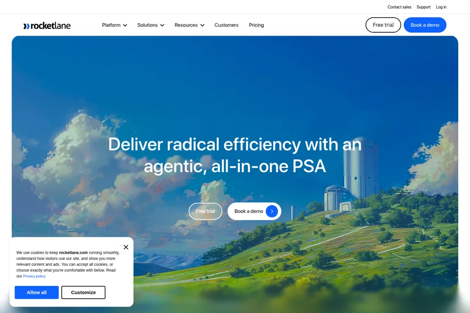 Aperçu de la landing page