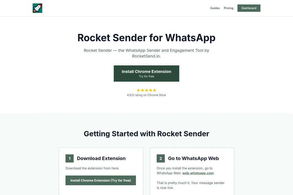 Aperçu de la landing page