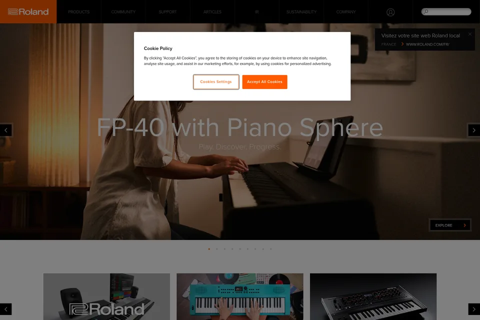 Aperçu de la landing page