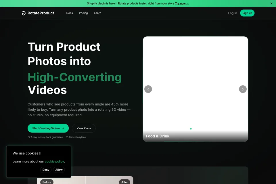 Aperçu de la landing page