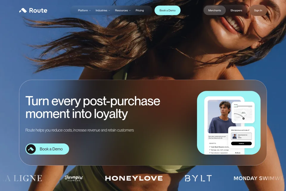 Aperçu de la landing page