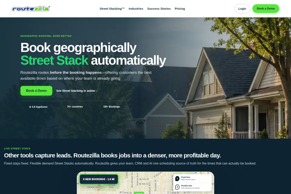 Aperçu de la landing page
