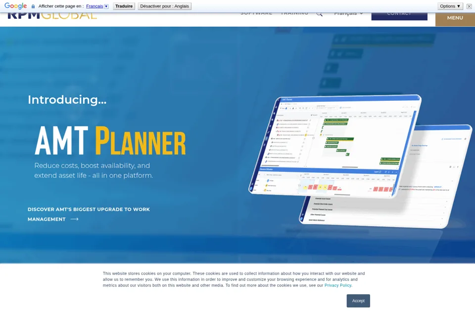 Aperçu de la landing page
