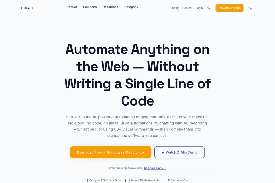 Landing page preview