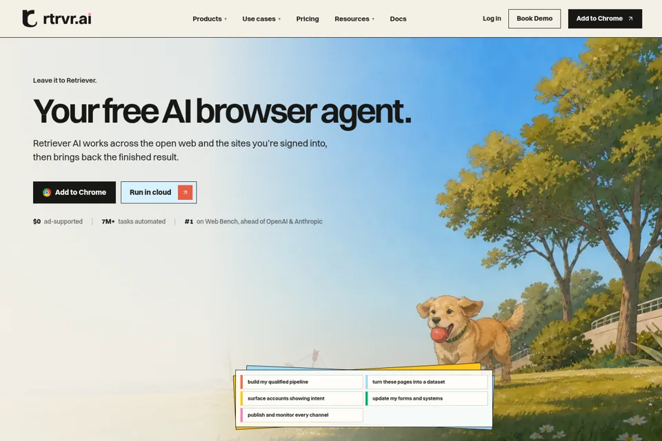 Aperçu de la landing page