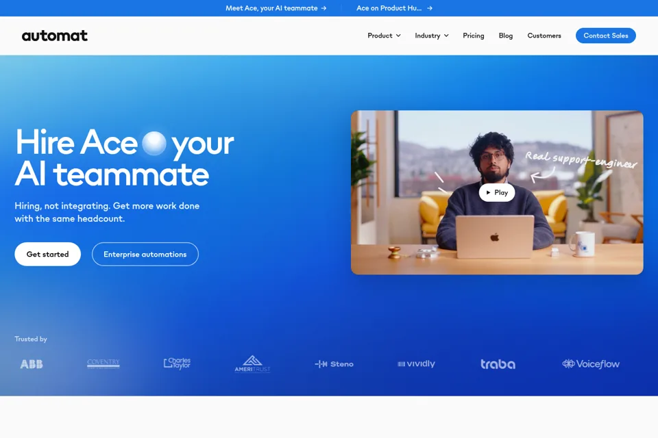 Aperçu de la landing page