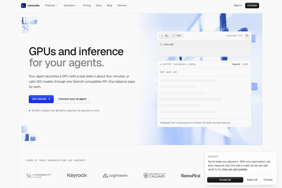 Aperçu de la landing page