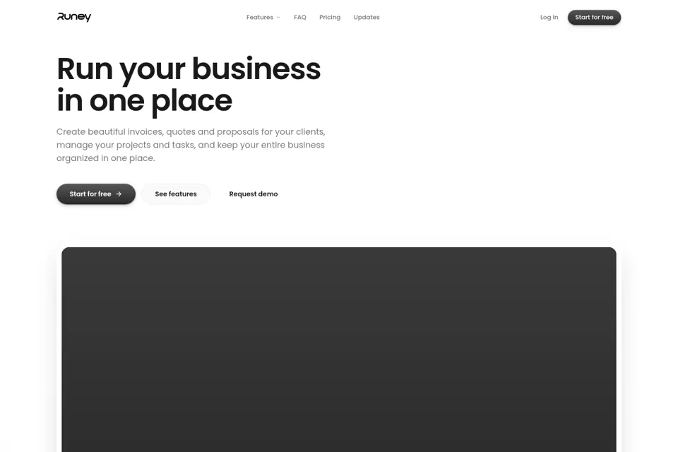 Aperçu de la landing page