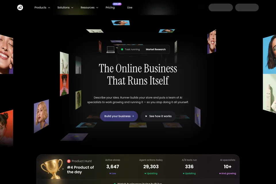 Landing page preview