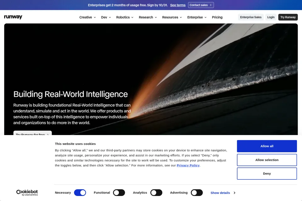 Aperçu de la landing page