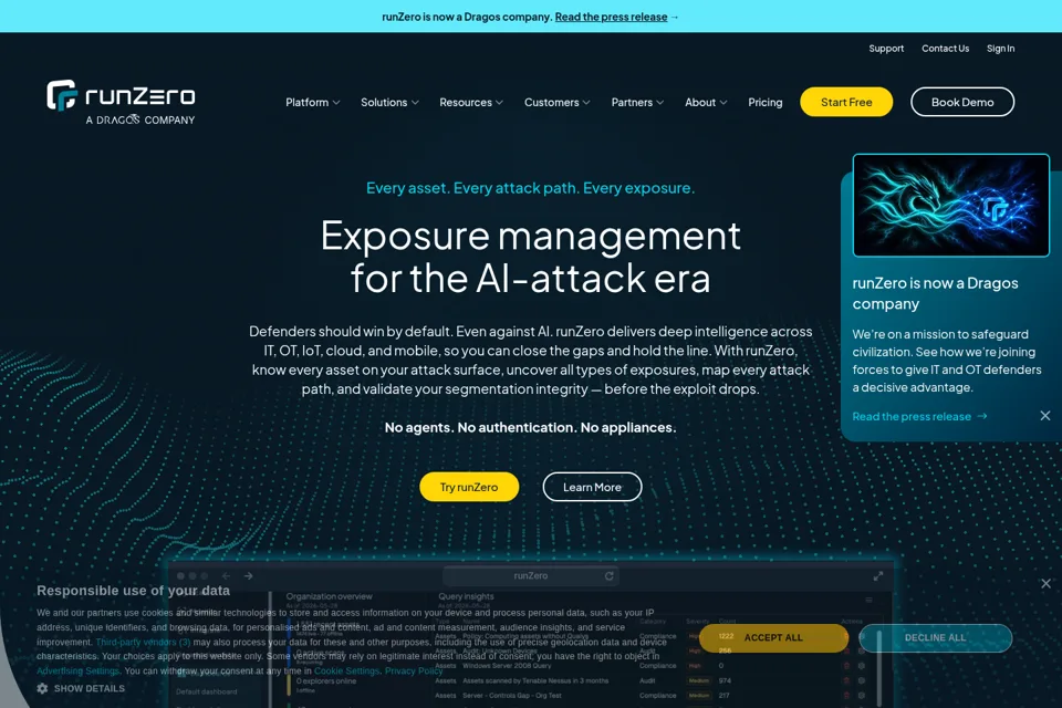 Aperçu de la landing page