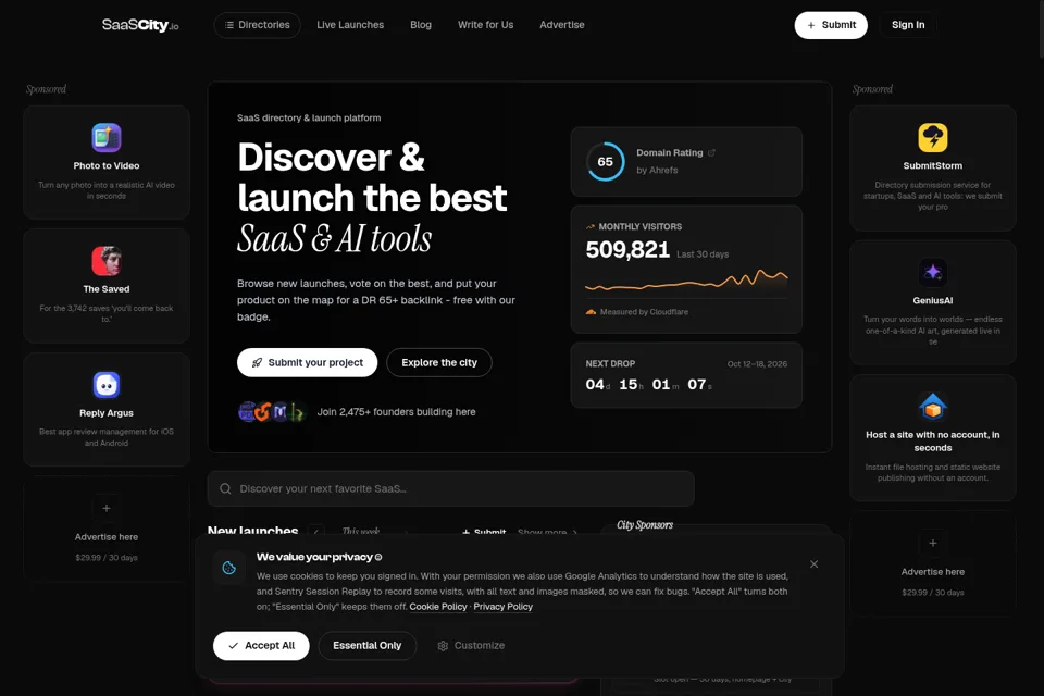 Landing page preview