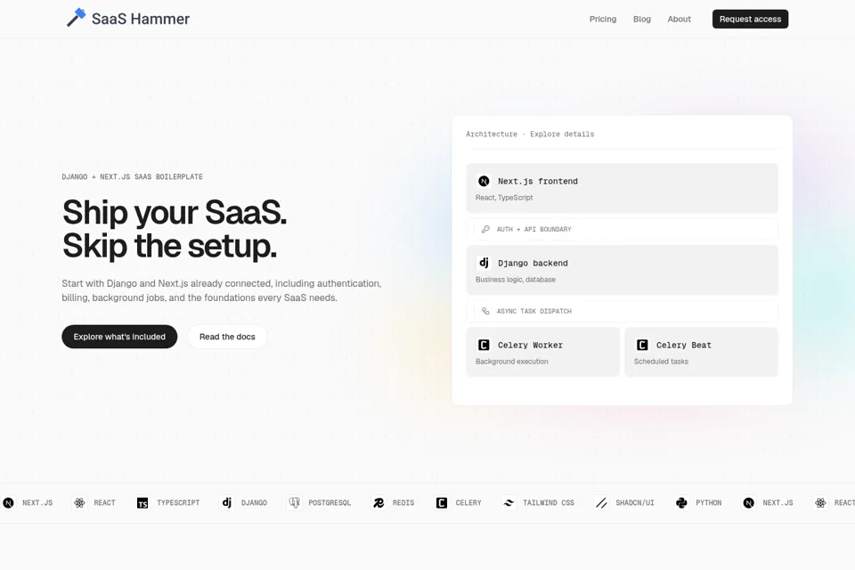 Aperçu de la landing page