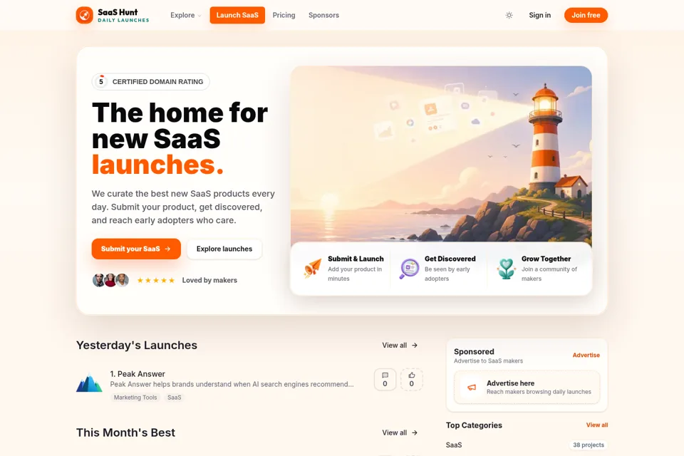 Landing page preview