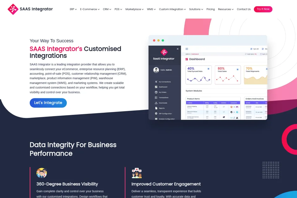 Aperçu de la landing page