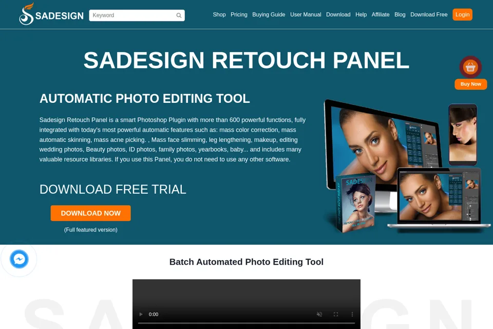 Aperçu de la landing page