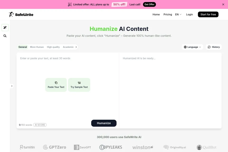 Landing page preview