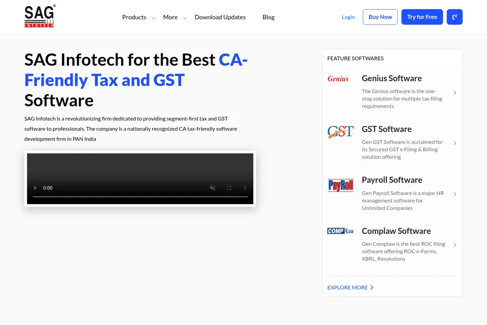 Aperçu de la landing page