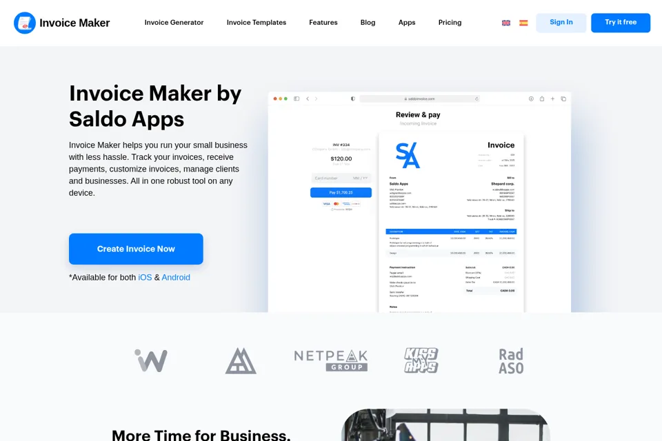 Landing page preview