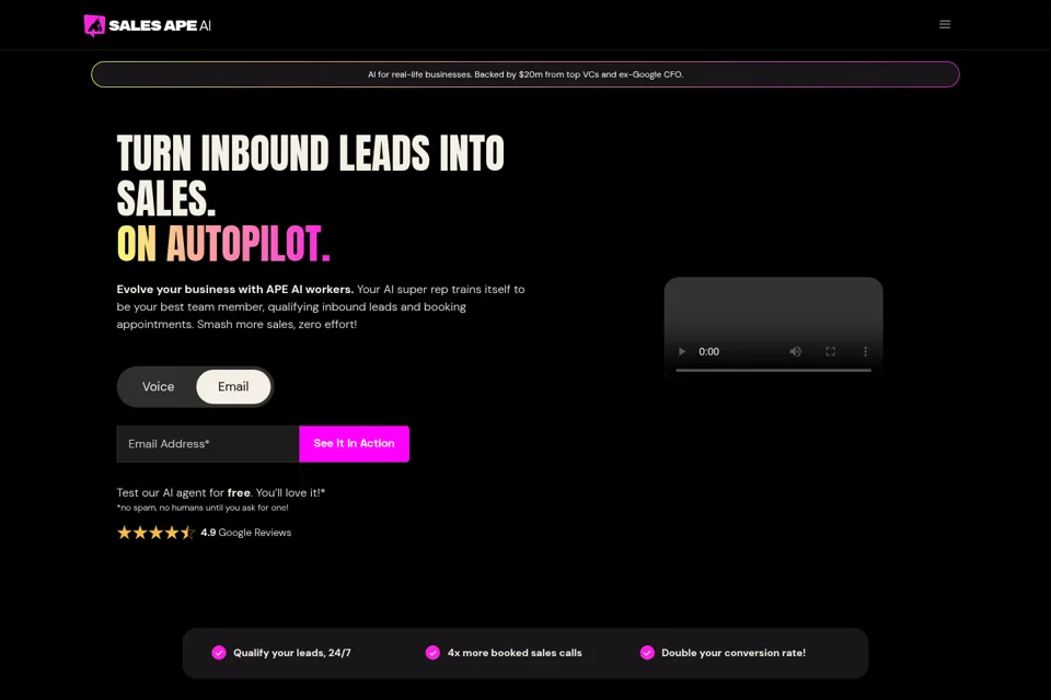 Landing page preview