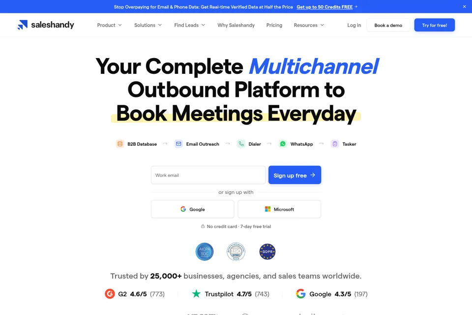 Aperçu de la landing page