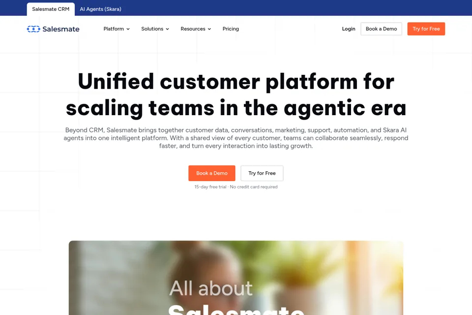 Aperçu de la landing page
