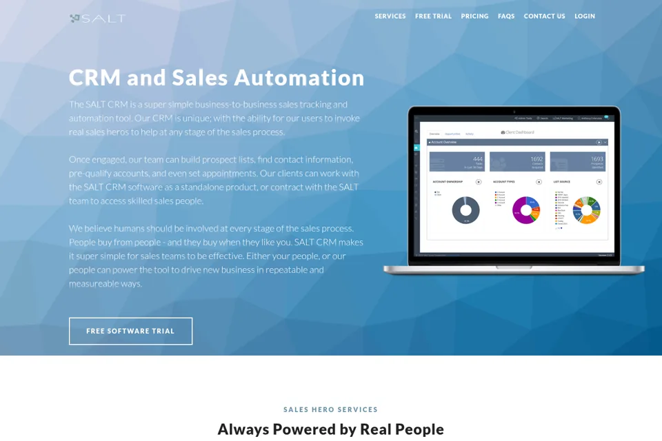 Aperçu de la landing page