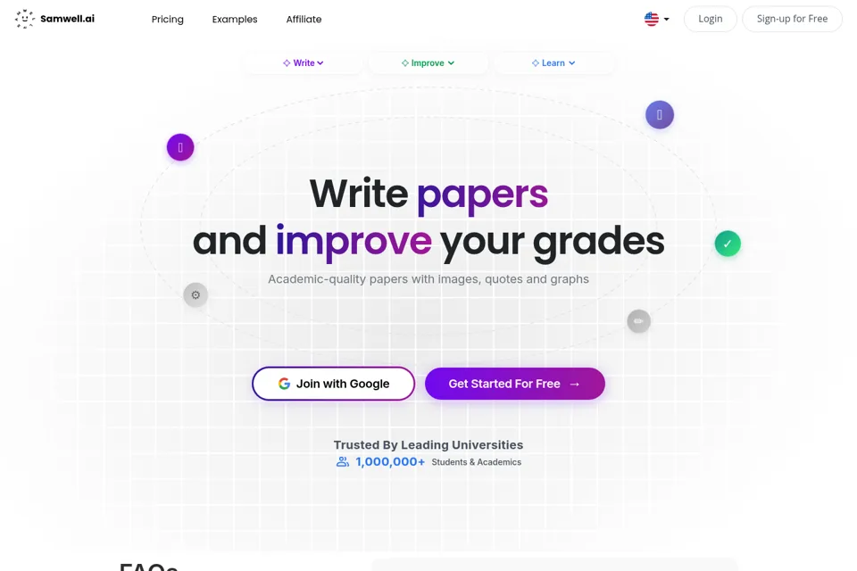 Aperçu de la landing page