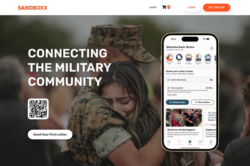 Aperçu de la landing page
