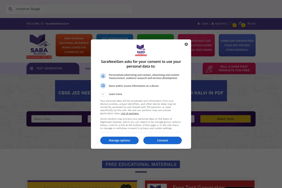 Aperçu de la landing page
