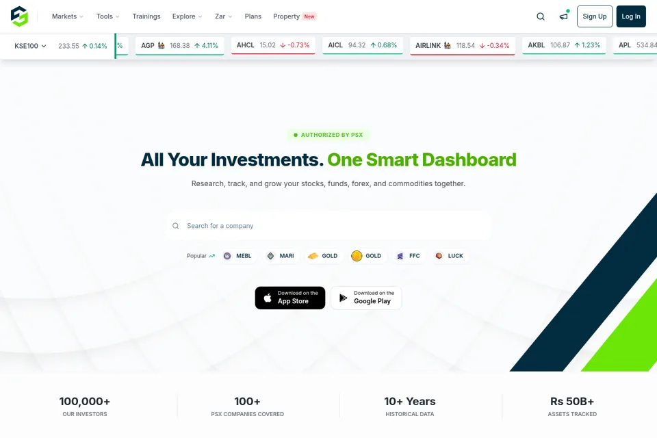 Aperçu de la landing page