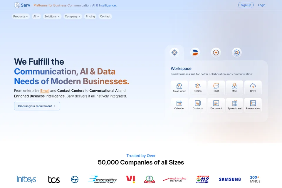 Aperçu de la landing page