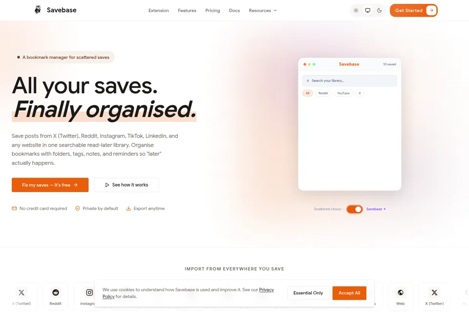 Landing page preview