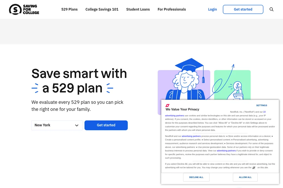 Aperçu de la landing page