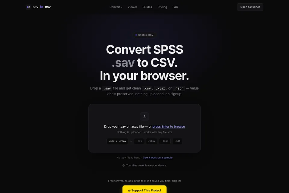 Landing page preview