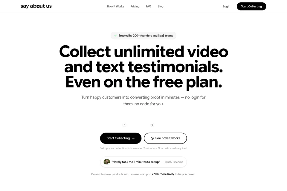 Aperçu de la landing page