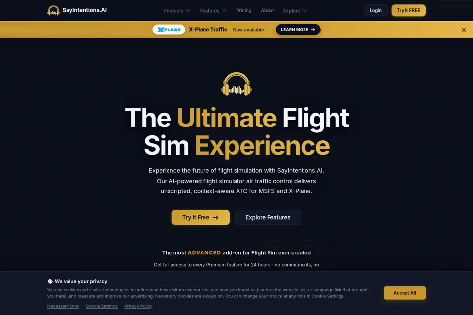 Aperçu de la landing page