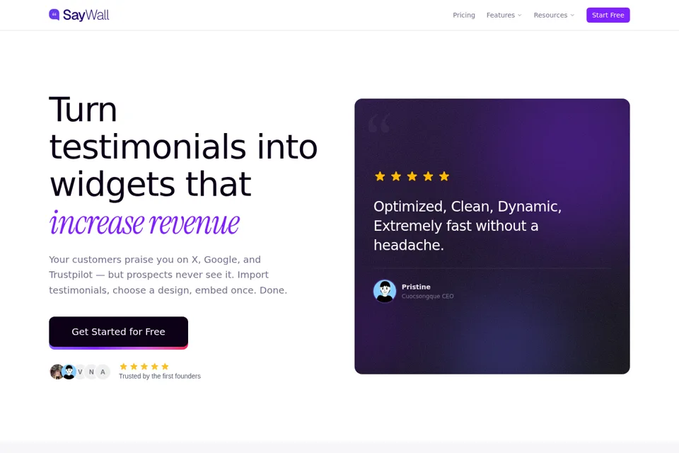 Landing page preview