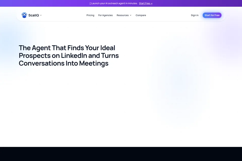Aperçu de la landing page