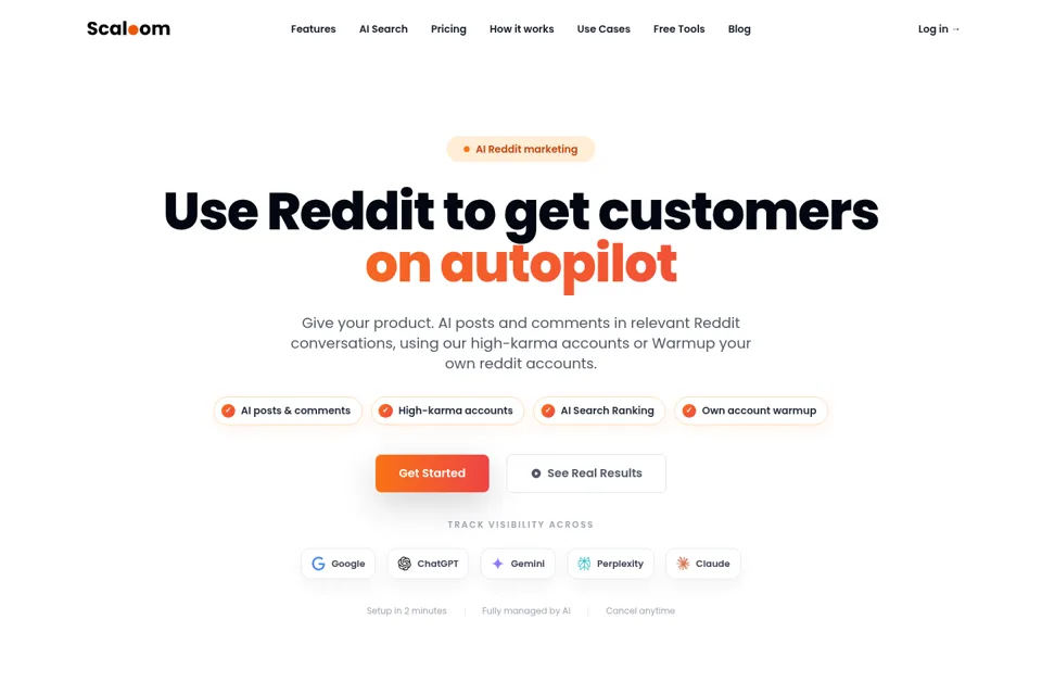 Aperçu de la landing page