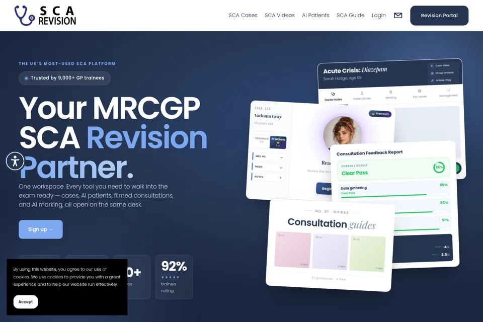 Aperçu de la landing page