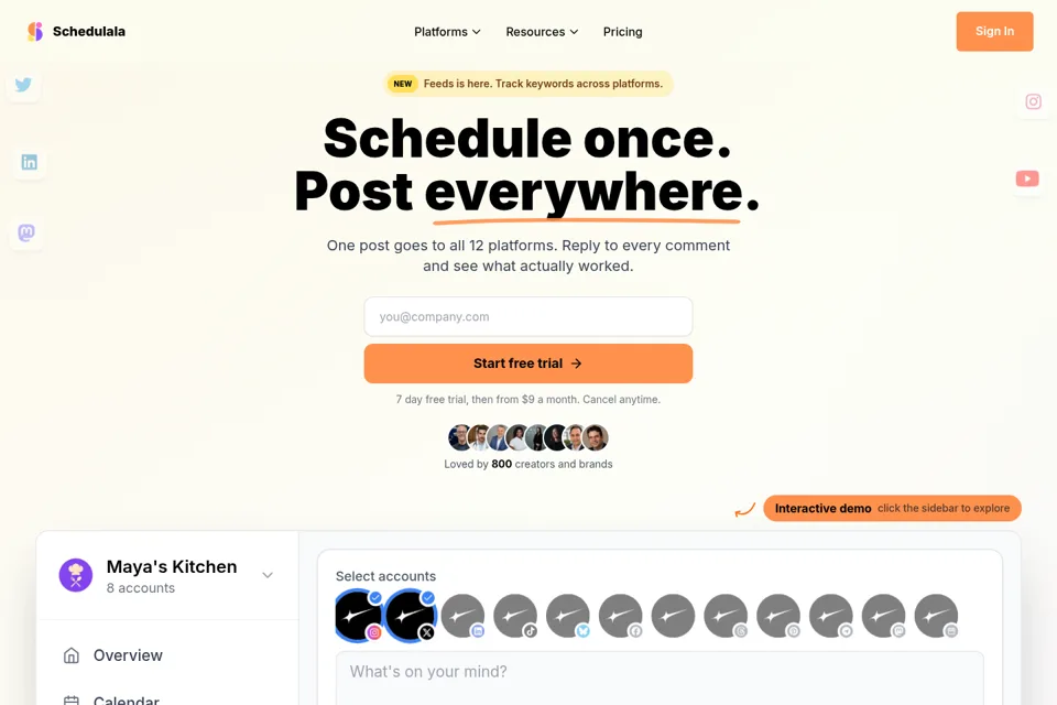 Landing page preview
